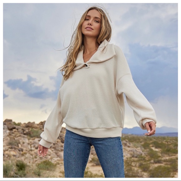 #12 Boho Wide Collar Ribbed Pullover - Picture 7 of 7